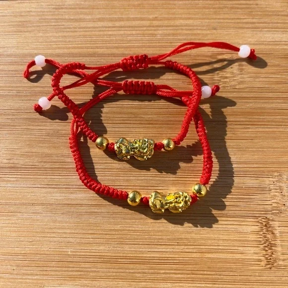 Pixiu Wealth String Bracelet Bundle of 2 - Picture 5 of 12